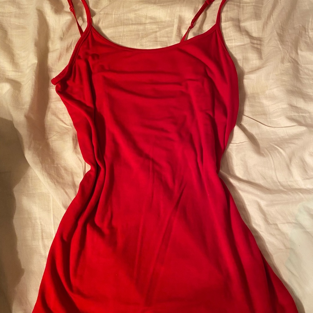 Red tank top